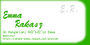 emma rakasz business card